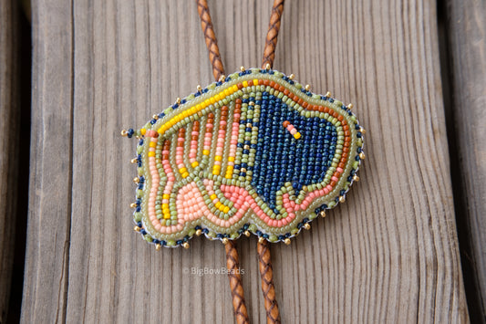 Picasso Blue and Green Buffalo Bolo