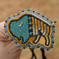 Picasso Turquoise and Black Buffalo Bolo