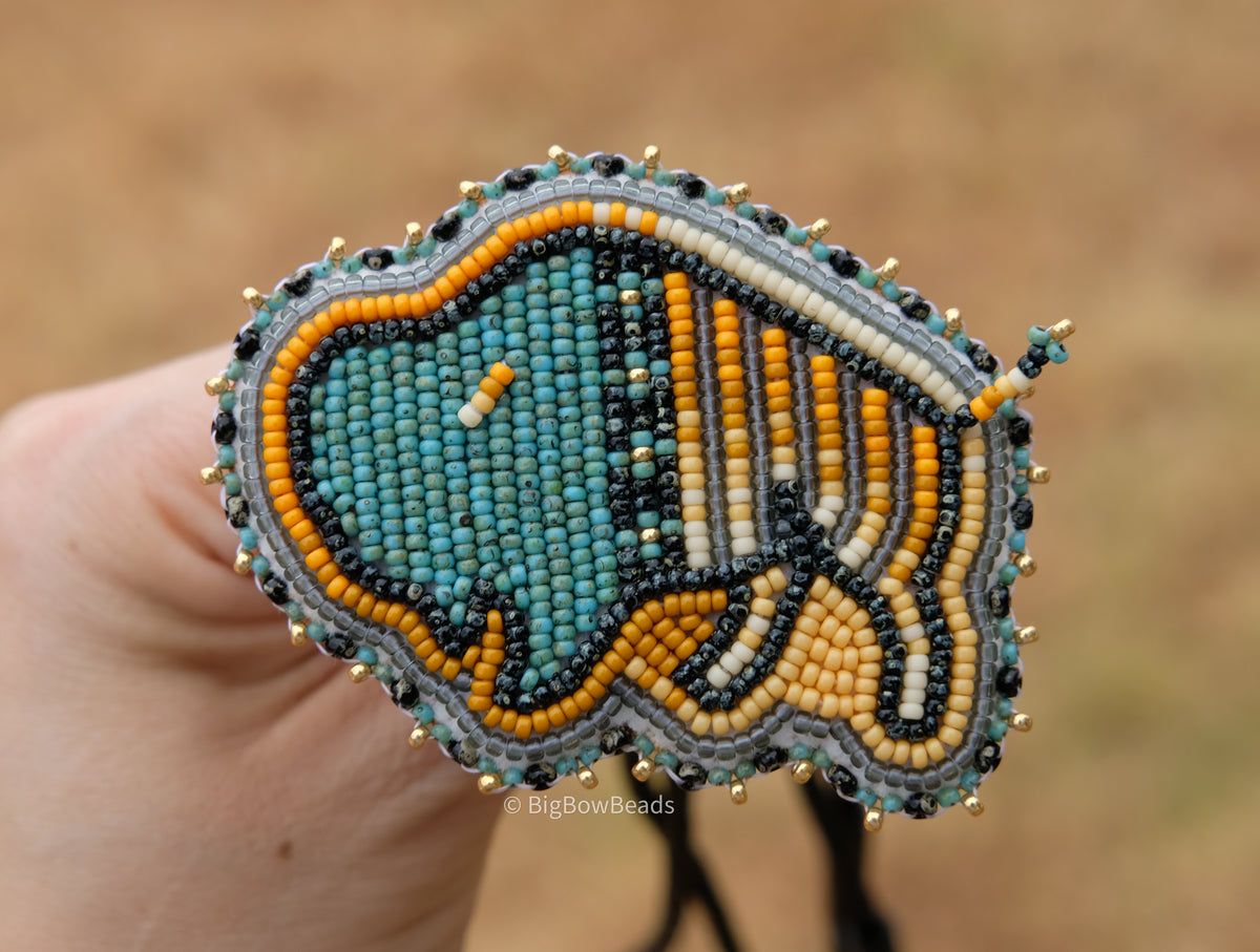 Picasso Turquoise and Black Buffalo Bolo