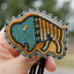 Picasso Turquoise and Black Buffalo Bolo