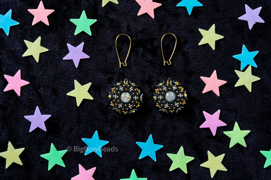 Gray Galaxy Earrings