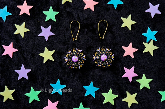 Purple Galaxy Earrings