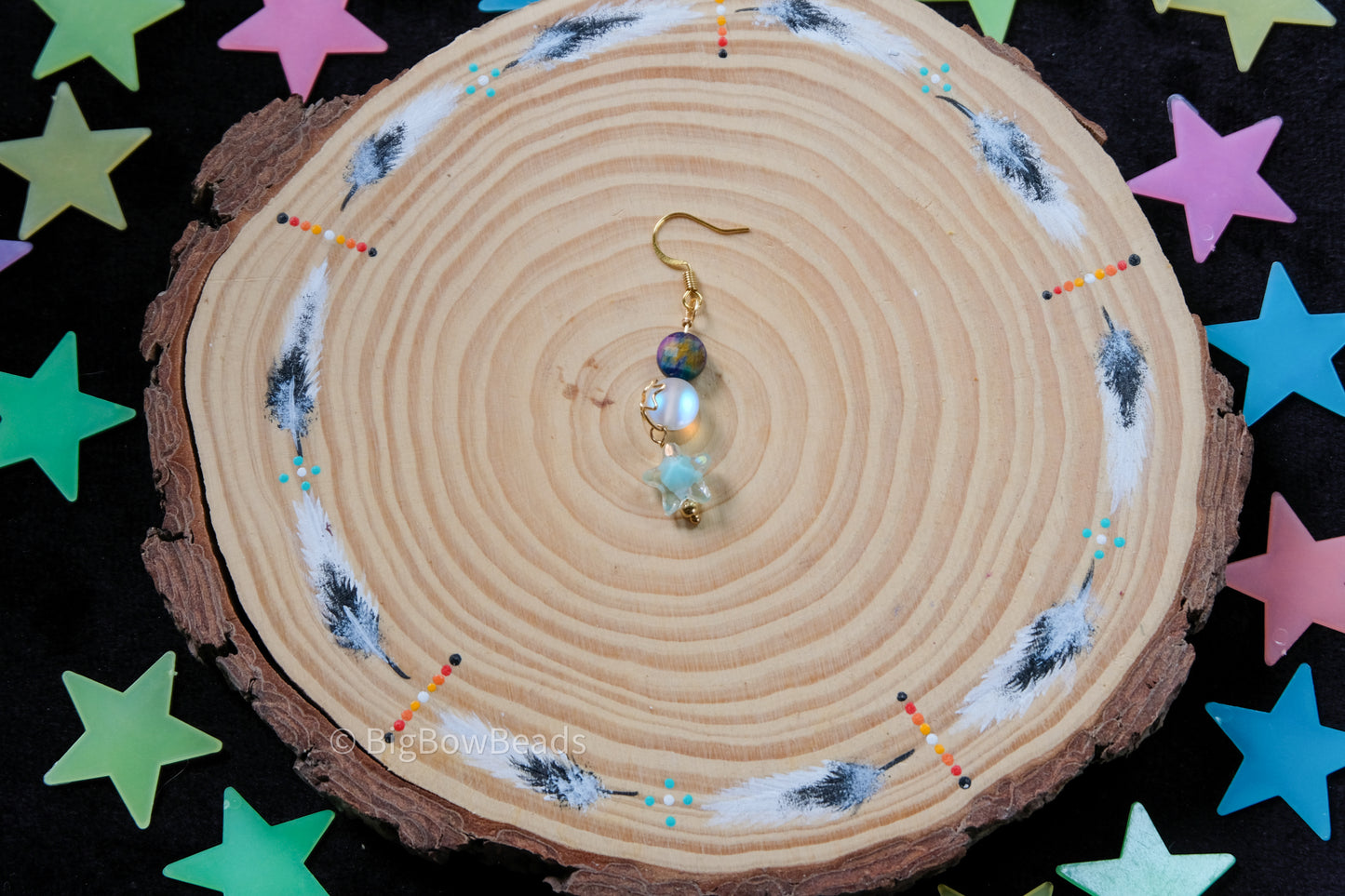 Wire Wrapped Cosmos Earrings