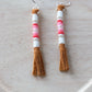 White Buffalo Tail Earrings