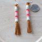 White Buffalo Tail Earrings