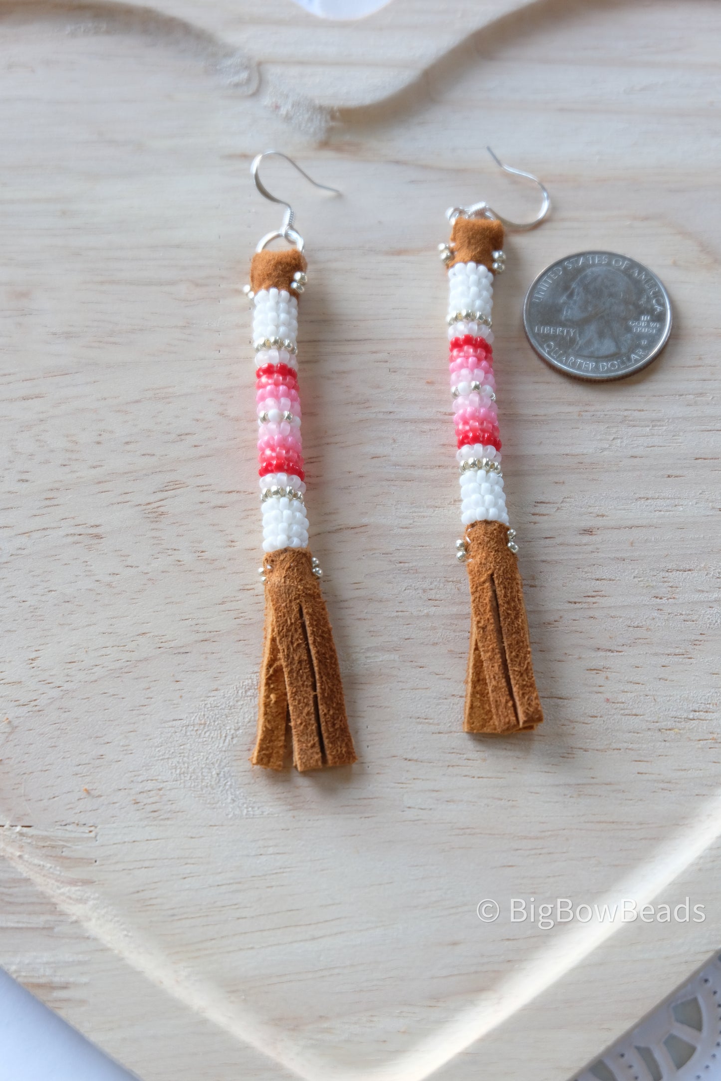 White Buffalo Tail Earrings