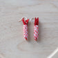 White Valentine's Mini Corn Earrings