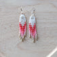 White Valentine's Mini Fringe Earrings