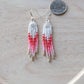 White Valentine's Mini Fringe Earrings