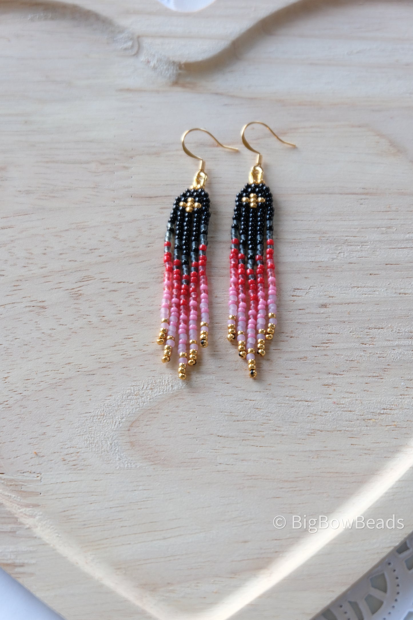 Black Valentine’s Mini Fringe Earrings