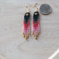 Black Valentine’s Mini Fringe Earrings