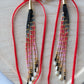 Red Bow Fringe Earrings