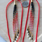 Red Bow Fringe Earrings