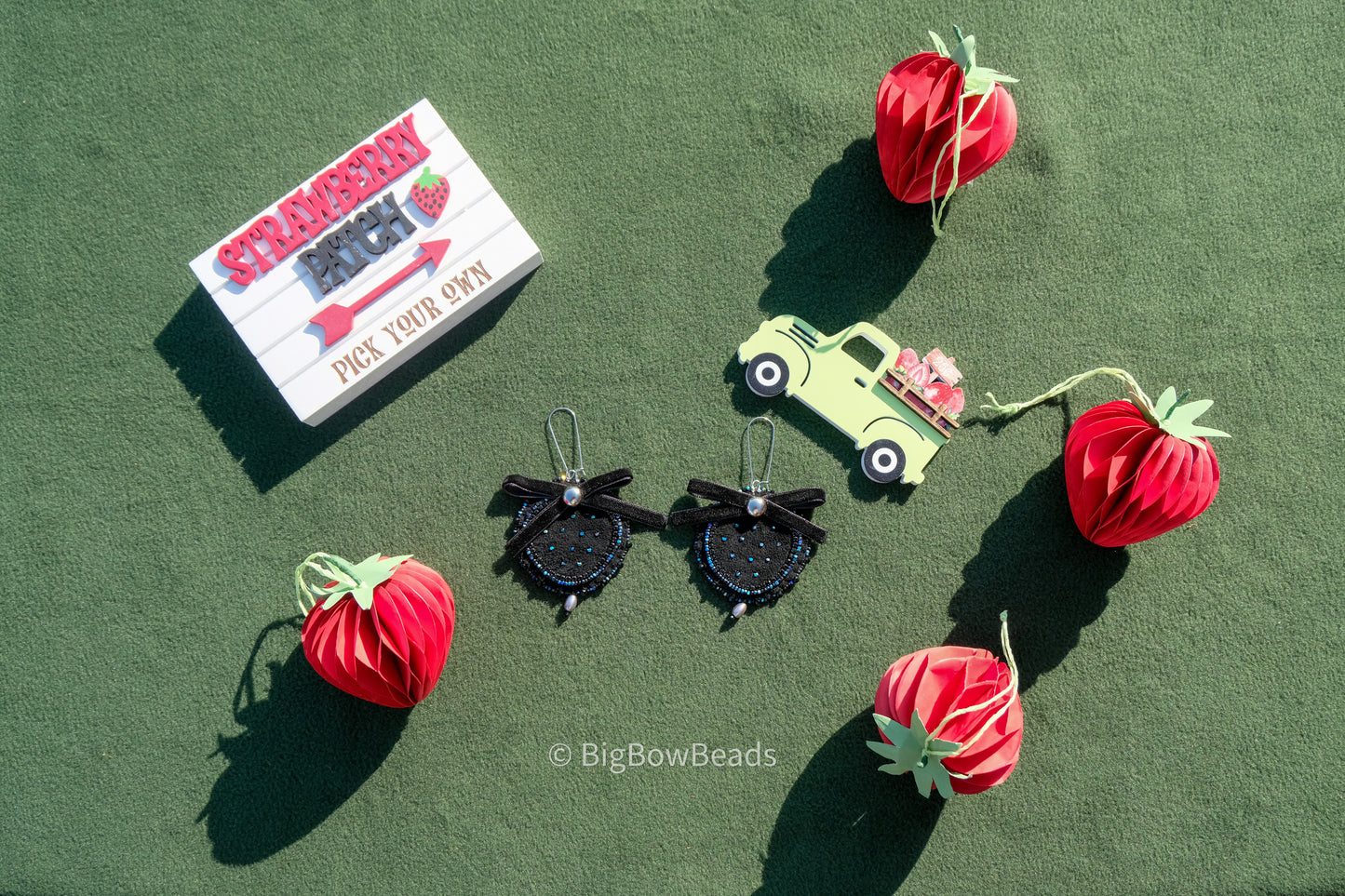 Goth Strawberry earrings