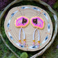 Neon Sunset Buffalo Earrings