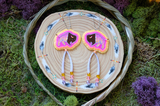 Neon Sunset Buffalo Earrings