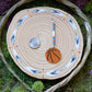 Basketball Bone and Glass Earrings