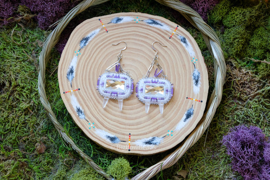 Frosted Purple TV Earrings