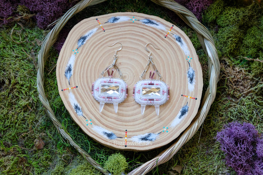 Frosted Mauve TV Earrings