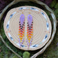 Purple Feathered Fire Fringe Earrings