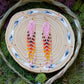 Pink Feathered Fire Fringe Earrings