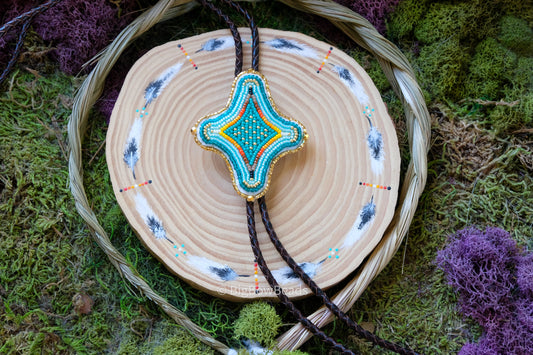 Teal Star Bolo Tie