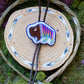 Neon Blue Buffalo Bolo Tie