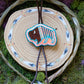 Neon Teal Buffalo Bolo Tie