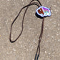 Neon Blue Buffalo Bolo Tie