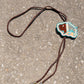 Neon Teal Buffalo Bolo Tie