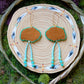 Floral Green Buffalo Earrings