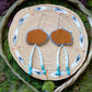 Floral Blue Buffalo Earrings