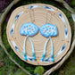 Floral Blue Buffalo Earrings