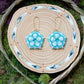 Aqua Flower Earrings