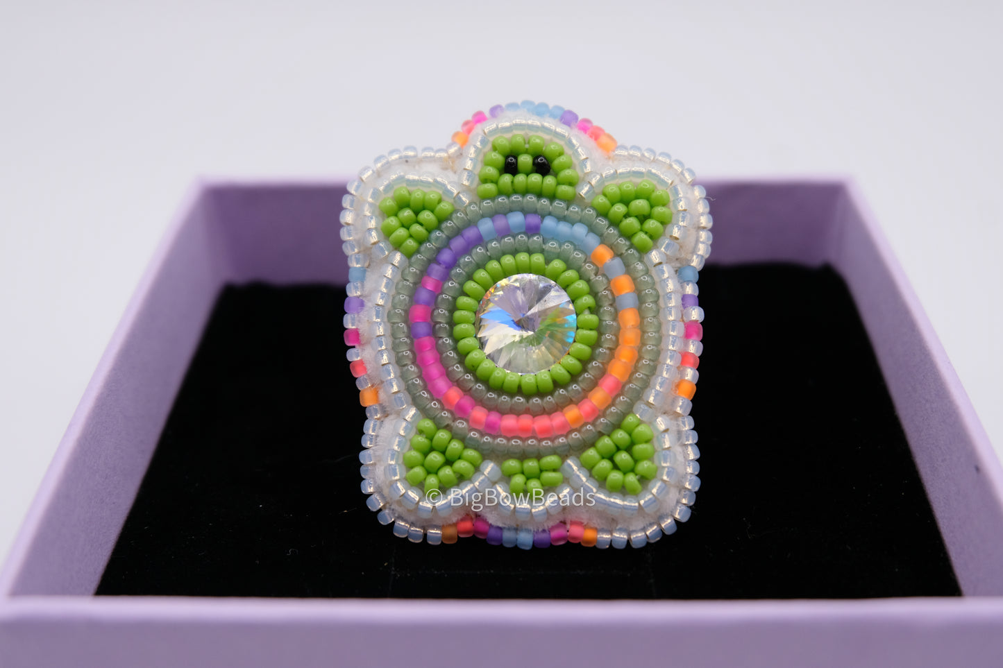 Neon Turtle Ring