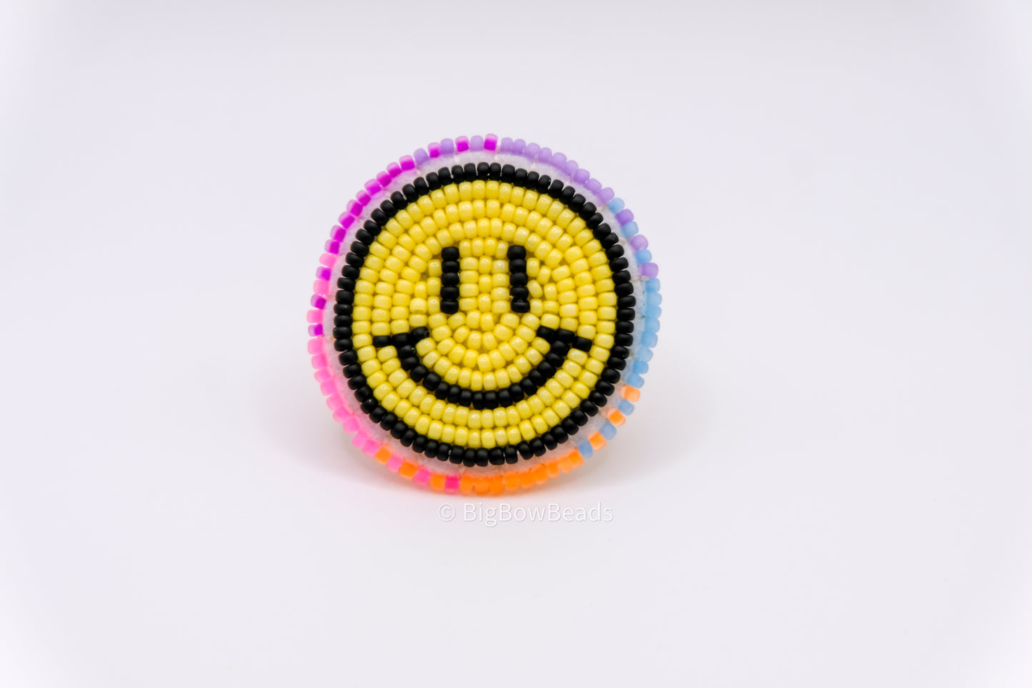 Neon Smiley Face Ring