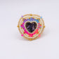 Neon Abalone Heart Ring