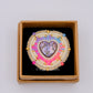 Neon Abalone Heart Ring
