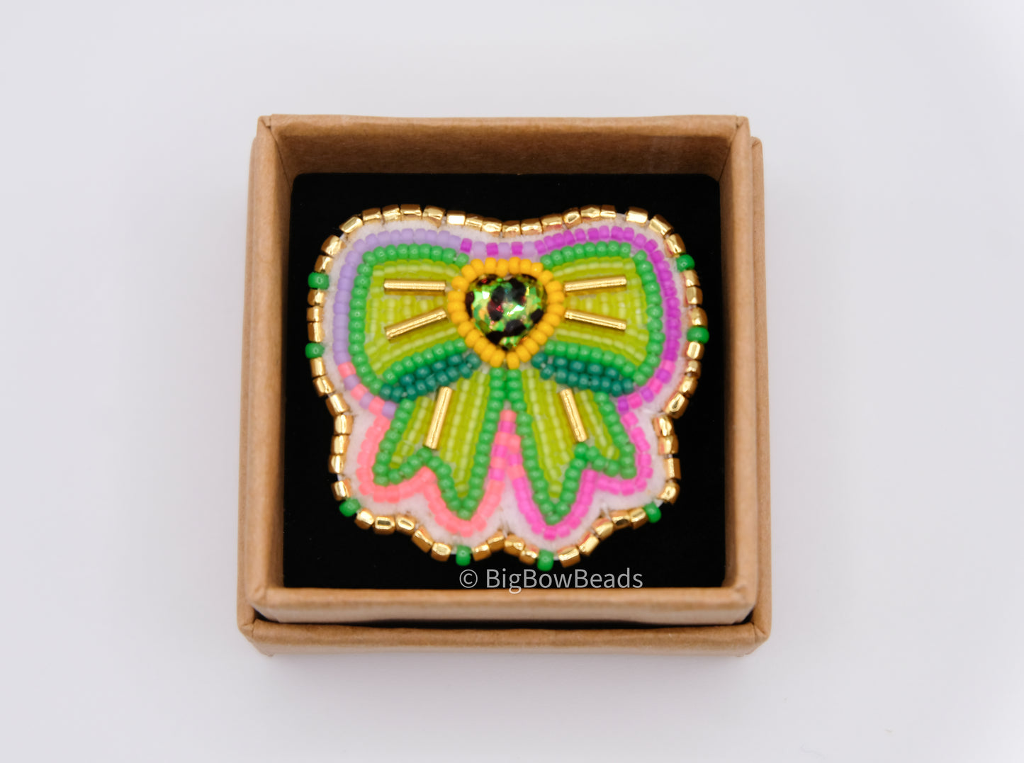 Neon Green Bow Ring