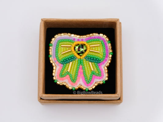 Neon Green Bow Ring