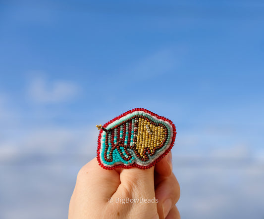 Picasso Yellow and Red Buffalo Ring