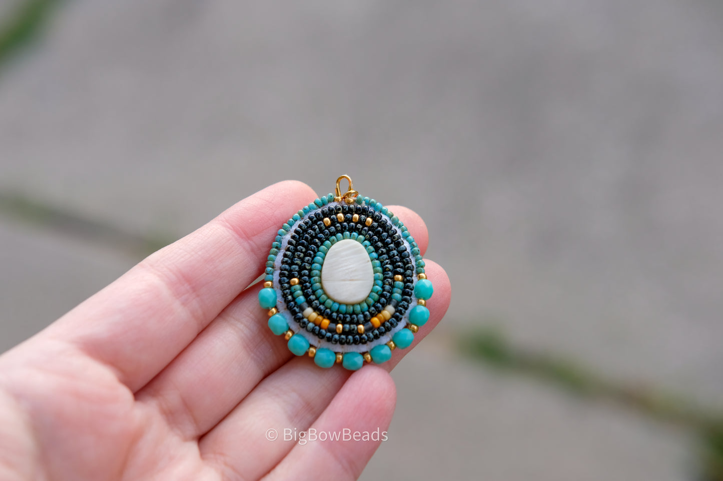 Picasso Turquoise and Black Deer Antler Earring and Necklace Set