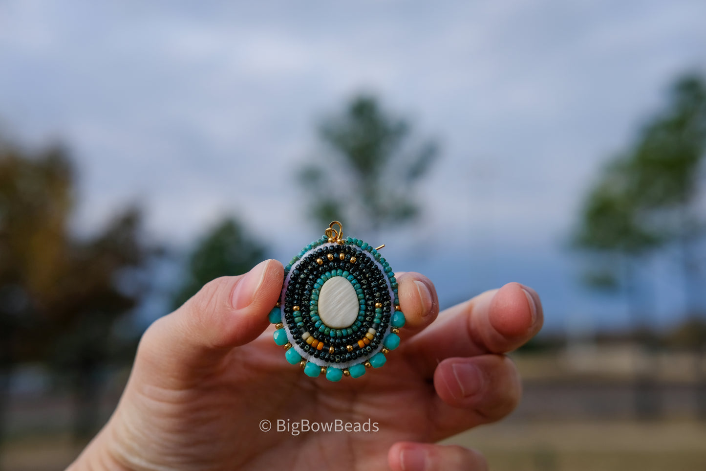 Picasso Turquoise and Black Deer Antler Earring and Necklace Set