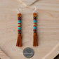 Picasso Yellow and Red Buffalo Tails Earrings