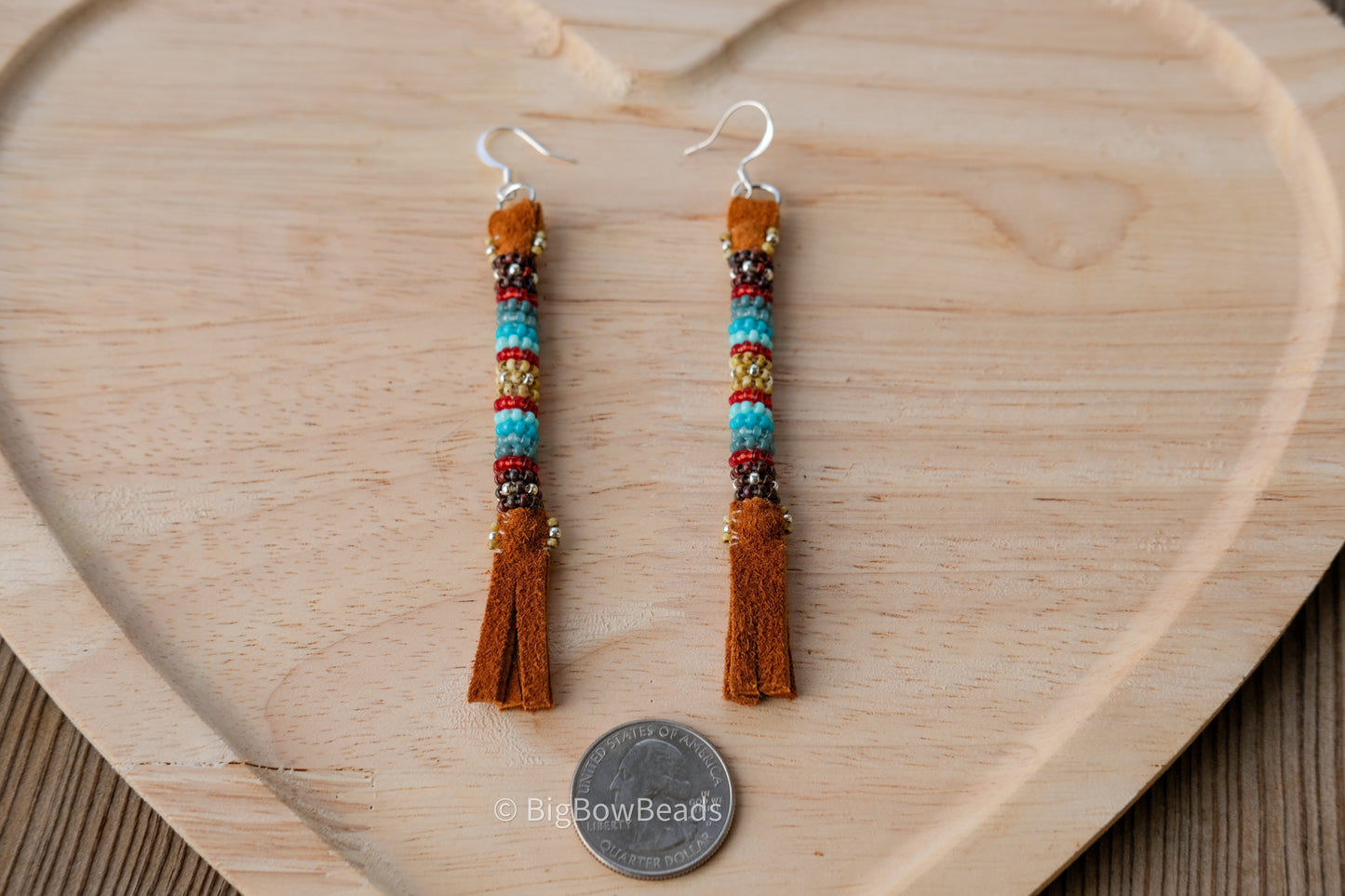 Picasso Yellow and Red Buffalo Tails Earrings