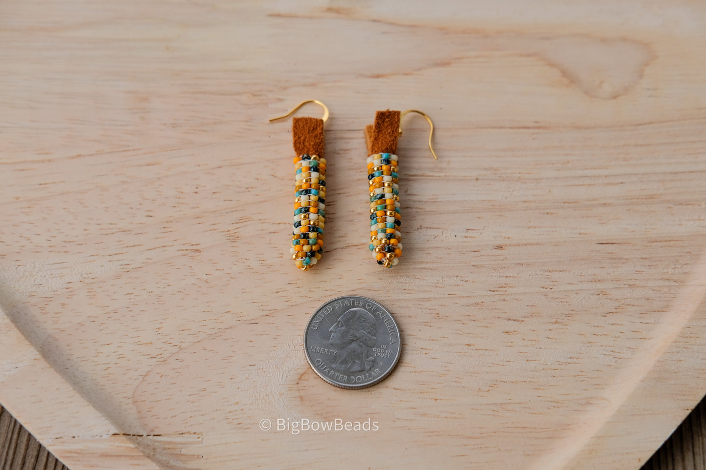 Picasso Turquoise and Black Corn Earrings