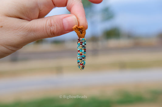 Picasso Yellow and Red Corn Earrings