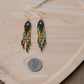 Picasso Turquoise and Black Mini Fringe Earrings