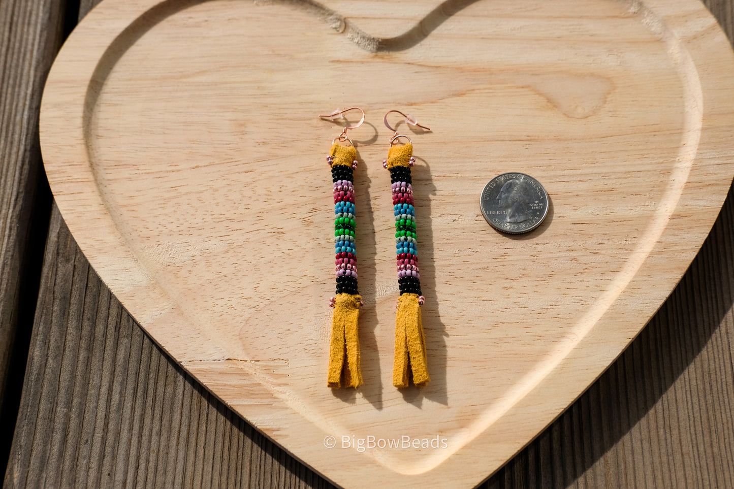 Dark Winter Buffalo Tail Earrings