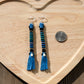 Blue Buffalo Tail Earrings